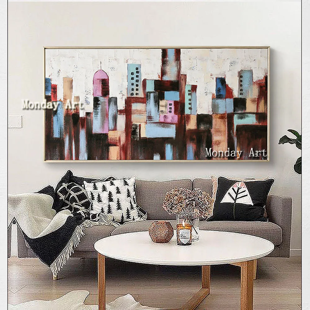 AA Newest-arrived-Hand-Painted-Canvas-Oil-Painting-Abstract-city-building-Wall-art-Pictures-for-Living-Room (4)