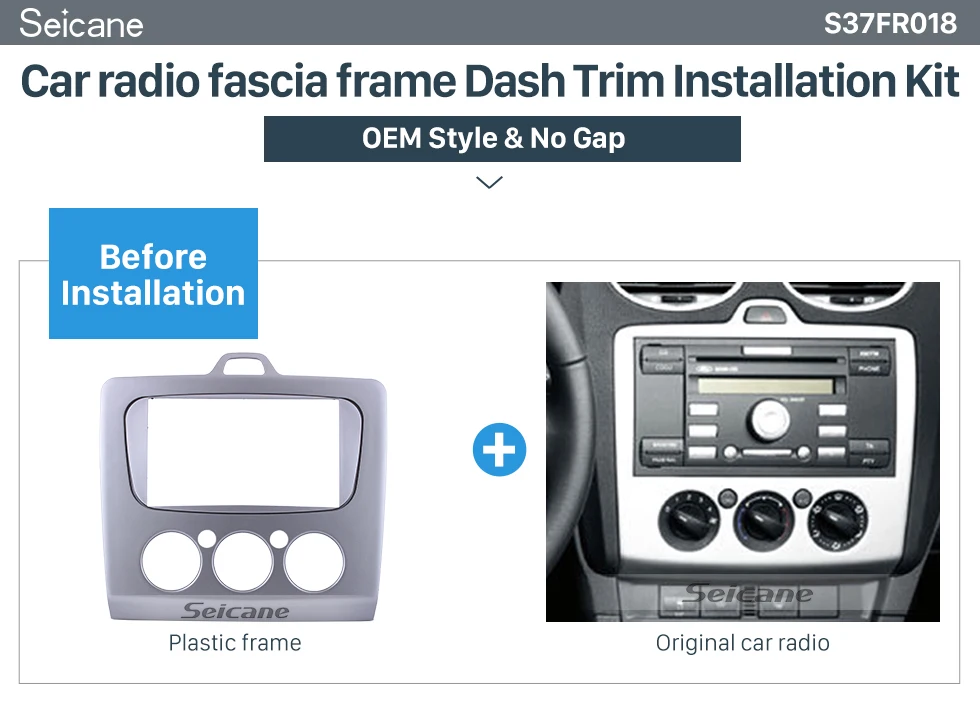 Seicane 2 Din панель пластина и установка рамка Dash монтажный комплект автомобиля радио фасции для 2004-2011 Ford Focus 173*98/178*100/178*102 мм