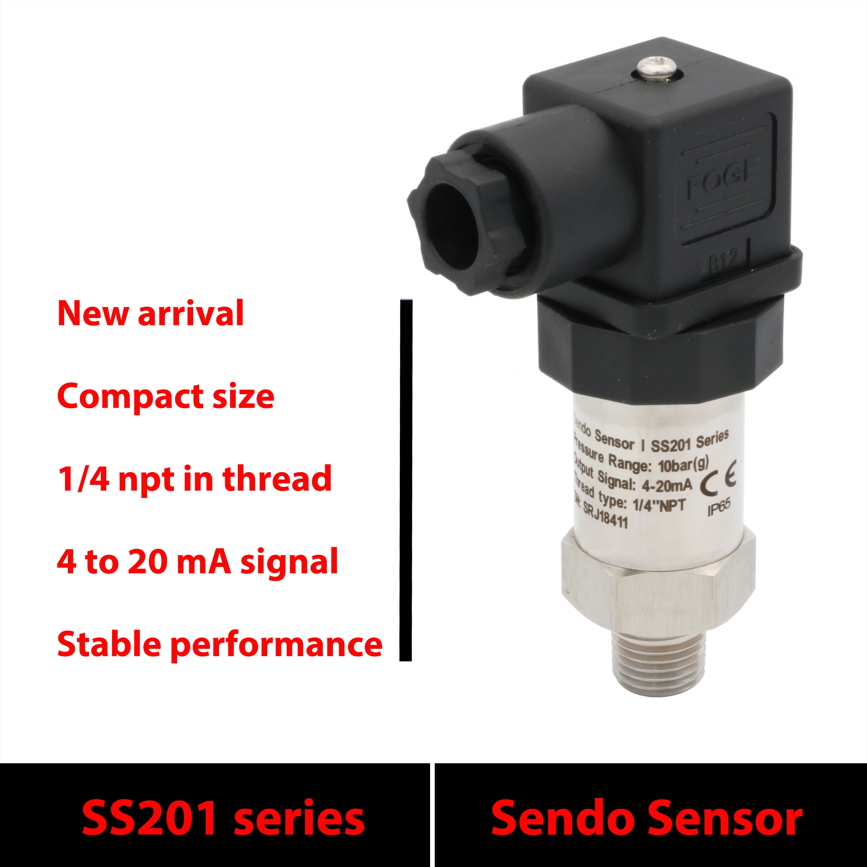4 20ma Pressure Sensor Range 0 To 10bar Pressure 16 Bar 150psi Gauge 