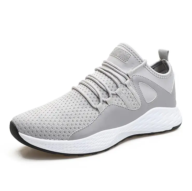 

2018 fall outdoor hot sale walking flat running sports shoes for adult men lace-up male Brand sneakers comfortable mesh trainers
