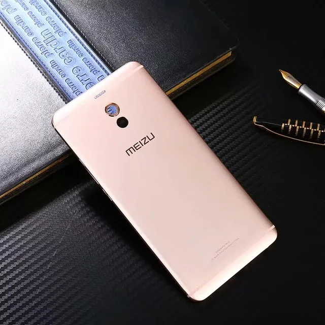 Корпус для Meilan Note 6, задняя крышка батареи, 5,5 дюймов, металлический чехол для мобильного телефона, запасные части для Meizu M6 Note M721H - Цвет: Золотистый