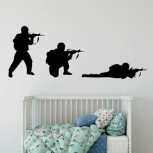 Крутые Настенные наклейки с оружием, военные, для украшения спальни, настенные наклейки, военные, настенные, Декор