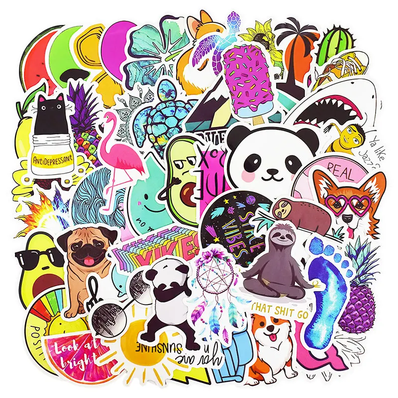 50 Pcs Cute Stickers for Children DIY Laptop Luggage Guitar Phone Bicycle Skateboard Fridge Decals Kawaii Anime Cartoon Stickers 50 Pcs Cute Stickers for Children DIY Laptop Luggage Guitar Phone Bicycle Skateboard Fridge Decals Kawaii Anime Cartoon Stickers