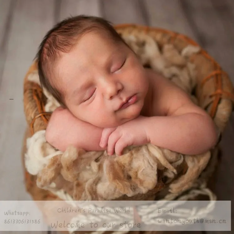 Чистый шерстяной реквизит для фотосъемки новорожденных одеяло, корзина, наполнитель съёмка в фотостудии, подстилка-подушка, наполнитель