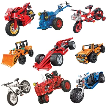 

Classic Tractor Motorcycle Technology Creator Model Building Block Brick Technician Toy Child Christmas Gift