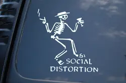 Виниловая наклейка «Social Distortion» (V37) Mike Ness Punk Rock Rockabilly, наклейка на окно 15 см