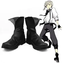 Anime Bungou Stray Dogs Atsushi Nakajima Cosplay Leather Boots Shoes Halloween Costumes Custom Made Anime Bungou Stray Dogs Atsushi Nakajima Cosplay Leather Boots Shoes Halloween Costumes Custom Made