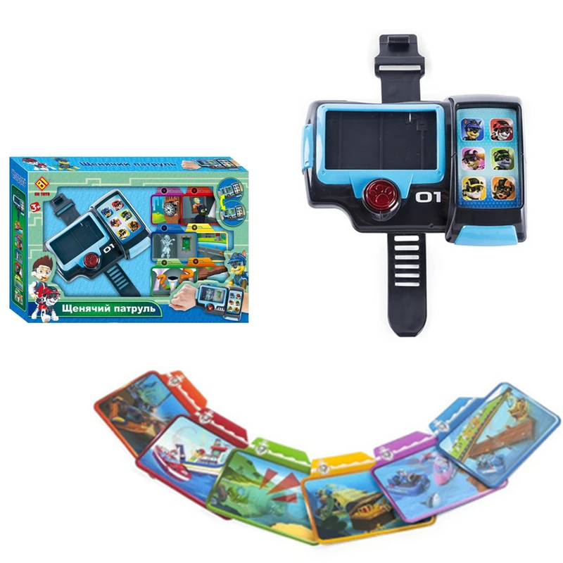 

Paw Patrol Toy dog call Summoner card Task card Watch Action Figure Anime PVC Model Toy for Children Gift