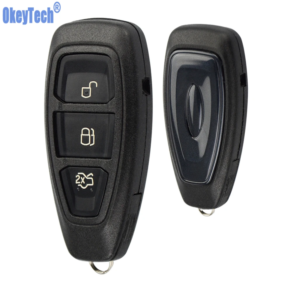 

OkeyTech 3 Buttons Car Remote Keyless Entry Key Shell Case Fob for Ford Mondeo Fiesta Focus Titanium Auto Key Replacement Cover