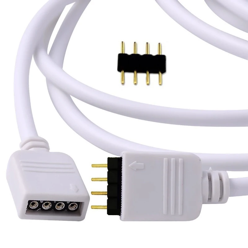 

4 Pin 1M Strip Extension Ribbon RGB LED Cable LED Strip Light Connector DC156