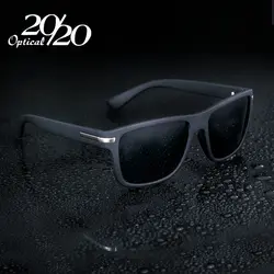 Новый бренд солнцезащитных очков Для Мужчин Поляризованные квадратный черный очки ретро металл для вождения UV400 мужские солнцезащитные
