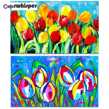 

Diamond Painting Full Square/Round Drill Tulips Flower Watercolors Daimond Painting Mosaic Embroidery Cross Stitch Picture 552DP