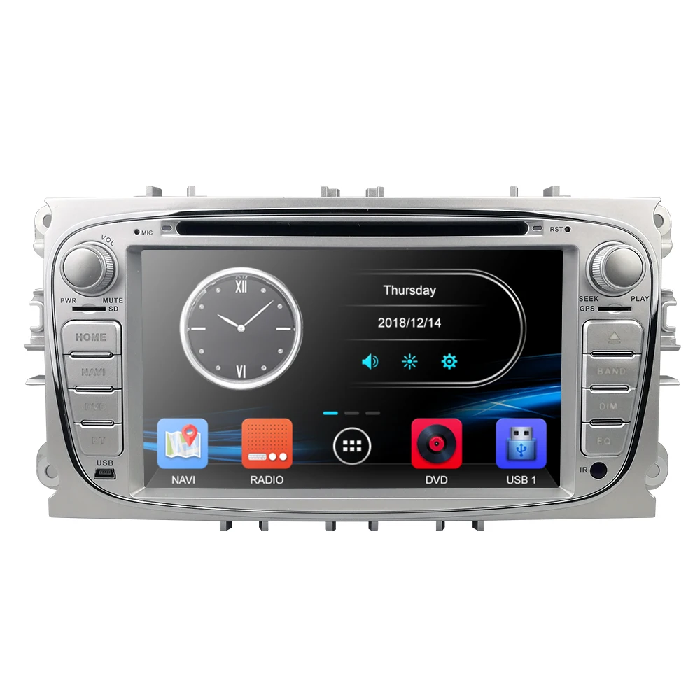 Cheap 7Inch 2Din Car DVD Player For Ford Focus 2 S-Max C-Max Mondeo 4 Galaxy Kuga 2008-2010 RDS DAB+ OBD2 Mirror link Subwoofer Camera 1