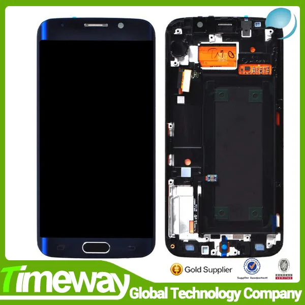 New Hot Highscreen 2pcs Lcd For Samsung S6 Edge G925f Lcd Display Touch Panel Screen With Frame Mobile Phone Lcds Freeshipping