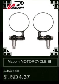 Mzoom мотоцикл велосипед " Круглый 7/8" манипулятор КОНЕЦ Зеркала заднего зеркала
