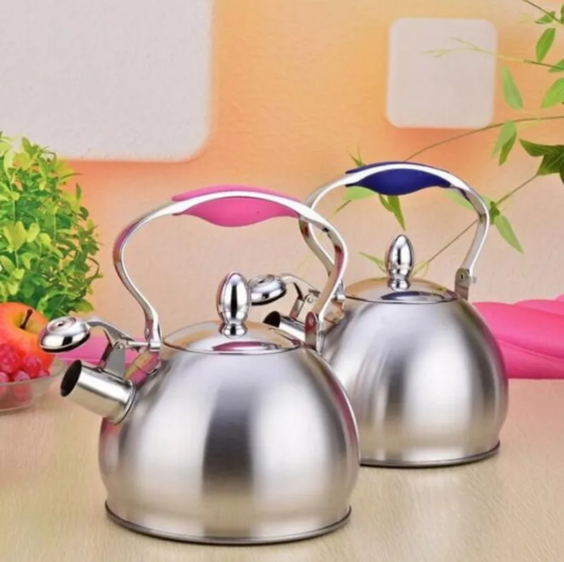 

304 stainless steel thickening home whistle water oven kettle mini gas induction cooker 2.5L