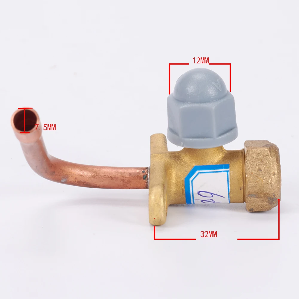 Кондиционер Трехходовой высокое и низкое давление запорный клапан правый угол медь внешний клапан кондиционера добавить фторид порт