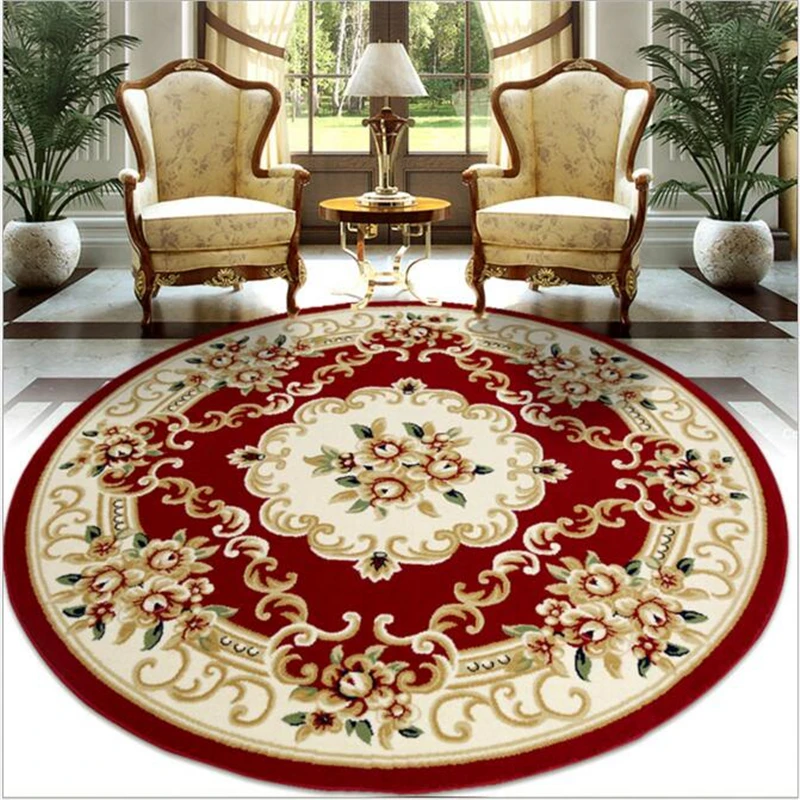 200X200cm European Style Classical Royal Floral Luxury Large Soft Round
