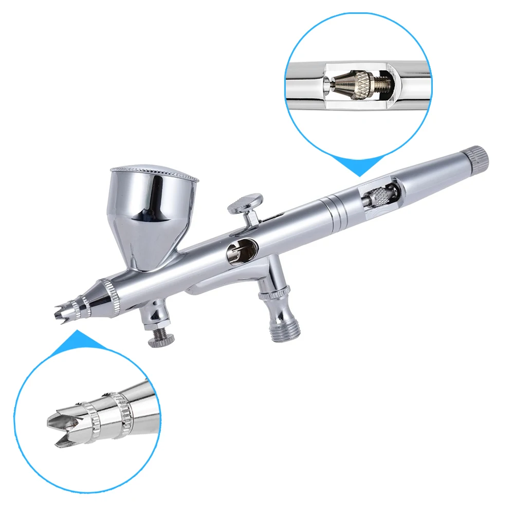 Nasedal двойного действия 0,2 мм/0,3 мм/0,5 мм 9cc Аэрограф краска для ногтей пистолет-распылитель макияж Air кисть набор краски для лица тату-арт DIY инструмент