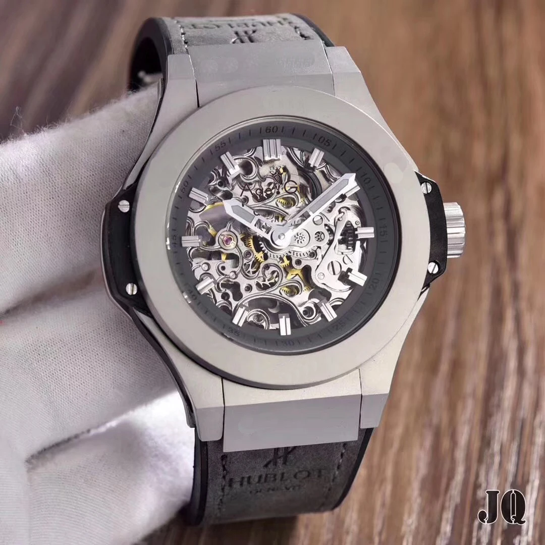 

Luxury Brand New Men Automatic Mechanical Watch Stainless Steel Rose Gold Silver Grey Titanium Black Leather Sapphire Skeleton