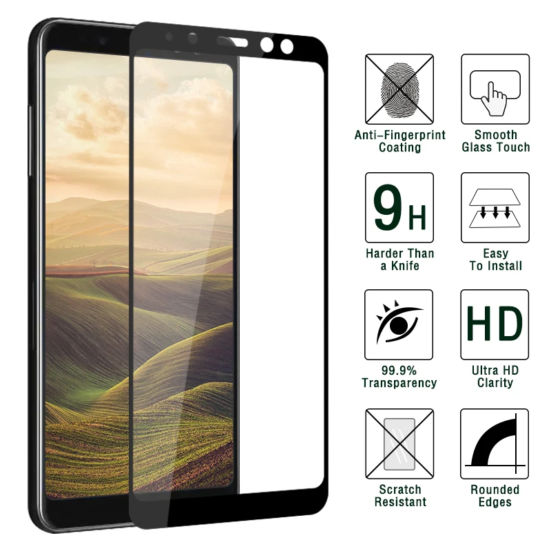 Полный закругленный протектор экрана для Samsung Galaxy A8 2018 A820 ультратонкий защитный