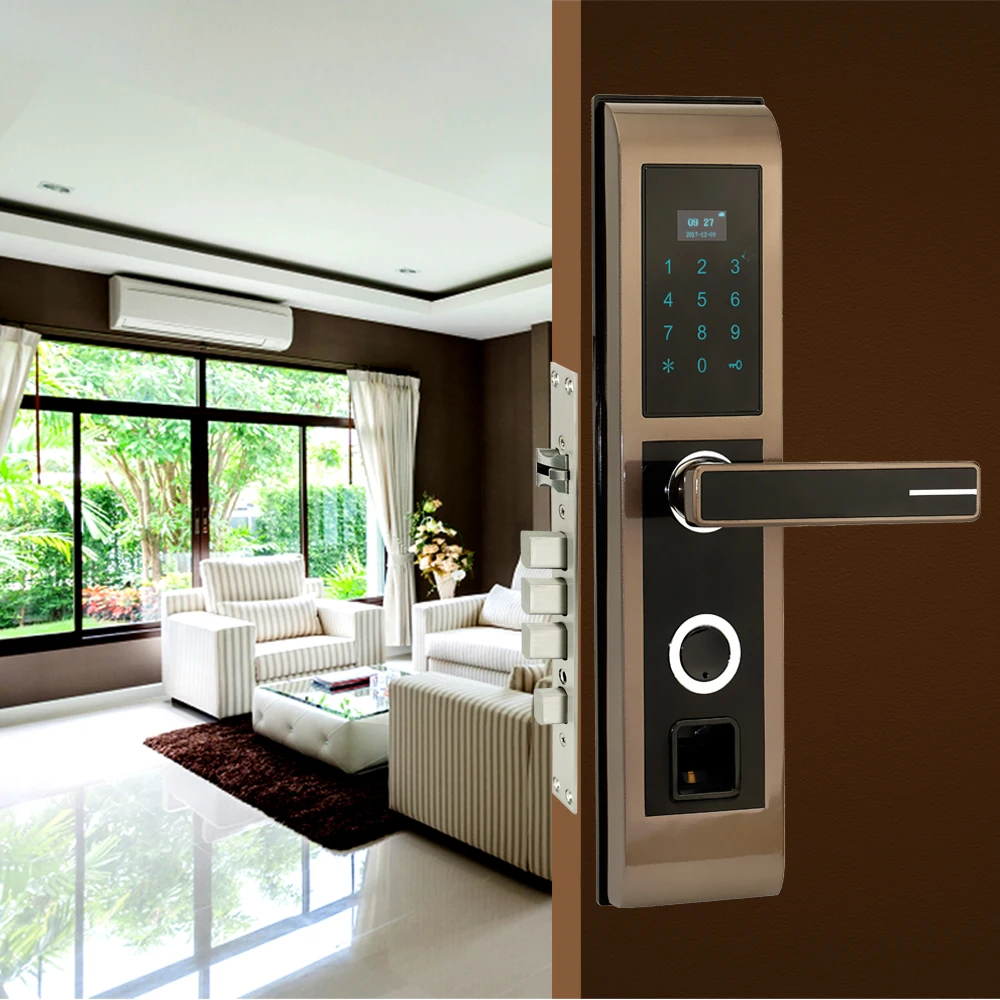 

Digital Fingerprint Door Lock Keyless Smart Entry Anti-theft Lock For Office Home Security With RFID Card Reader