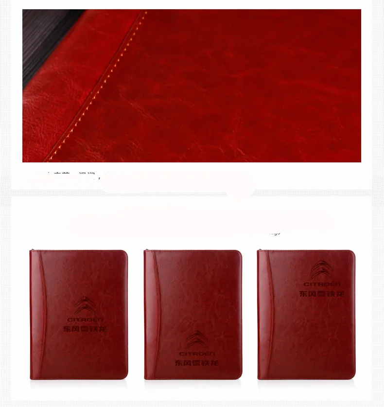 Офисные a4 Искусственная кожа портмоне на молнии Руководящий работник padfolio