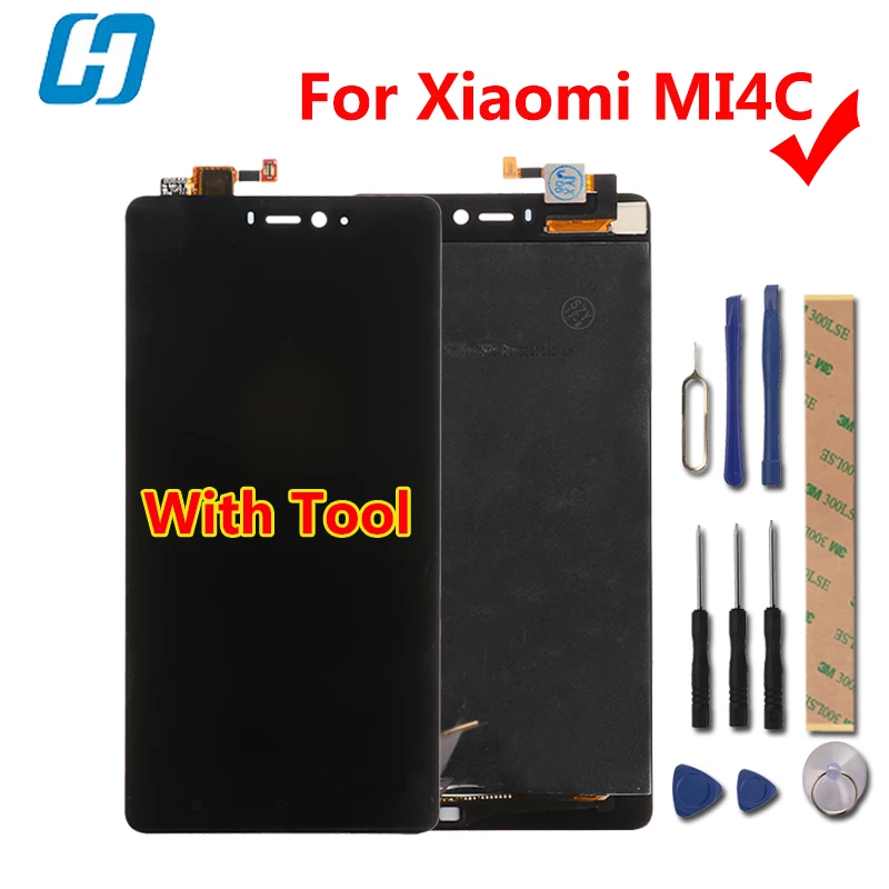 Hacrin Xiaomi Mi4c Için LCD Ekran + Dokunmatik Ekran Için Yeni Sayısallaştırıcı Cam Panel Meclisi Ekran Xiaomi Mi 4C