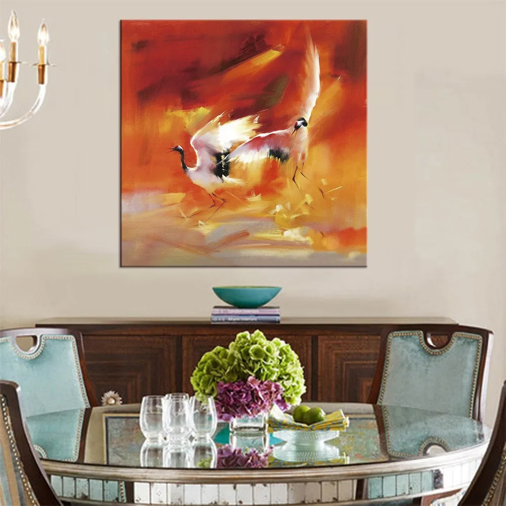 1 panel Decoration Abstract Cranes Wall Art Canvas Painting Posters for Home Living Room | Дом и сад