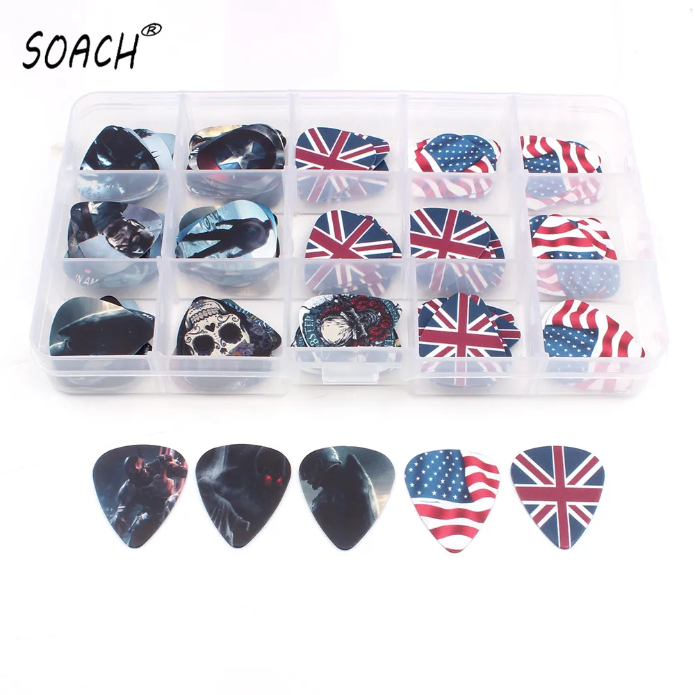 SOACH много видов 100 шт 15 сеток рок группы мультфильм гитарные пики Mix plactrums +
