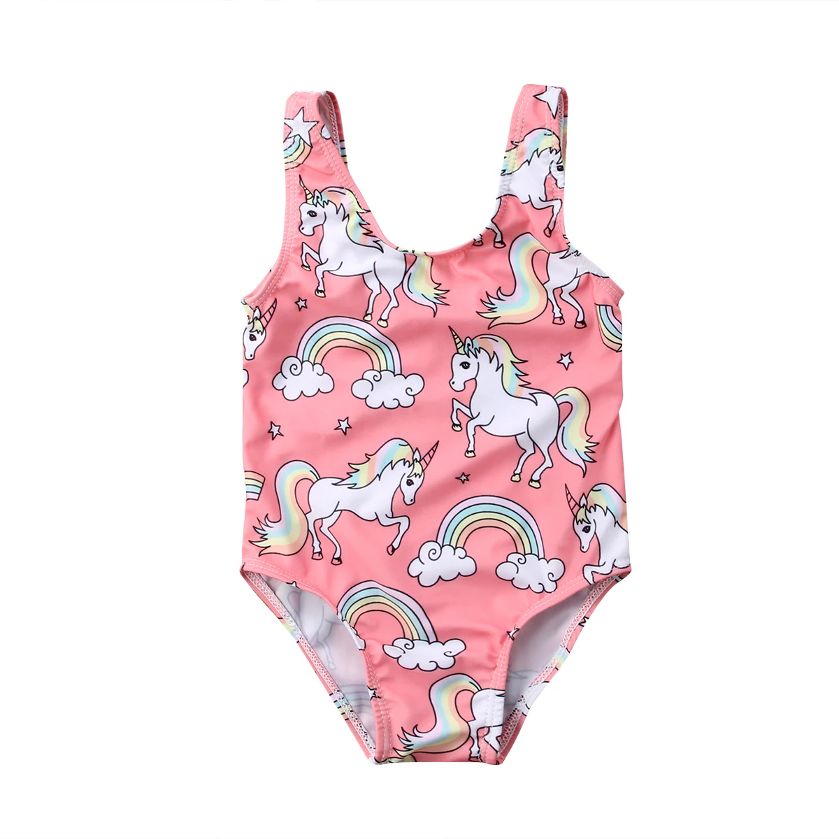 

2018 Brand New Toddler Infant Newborn Baby Kids Girls Swimsuit Swimwear Bathing Suit Tankini Bikini Unicorn Rainbow Costume 0-3T