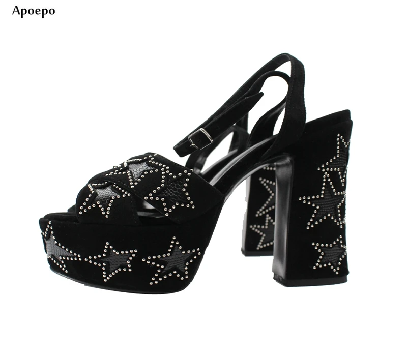 heels with thick strap