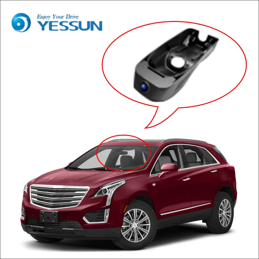 YESSUN Front Camera Dash Car DVR Digital Video Recorder for Cadillac XT5 HD 1080P Not Reverse Parking | Автомобили и мотоциклы