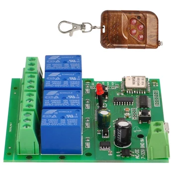 

4Ch-Rf 7-32V Smart Home Automation Module Diy Wireless Switch Remote Control 433Mhz Intelligent Remote Wireless Switch Univers