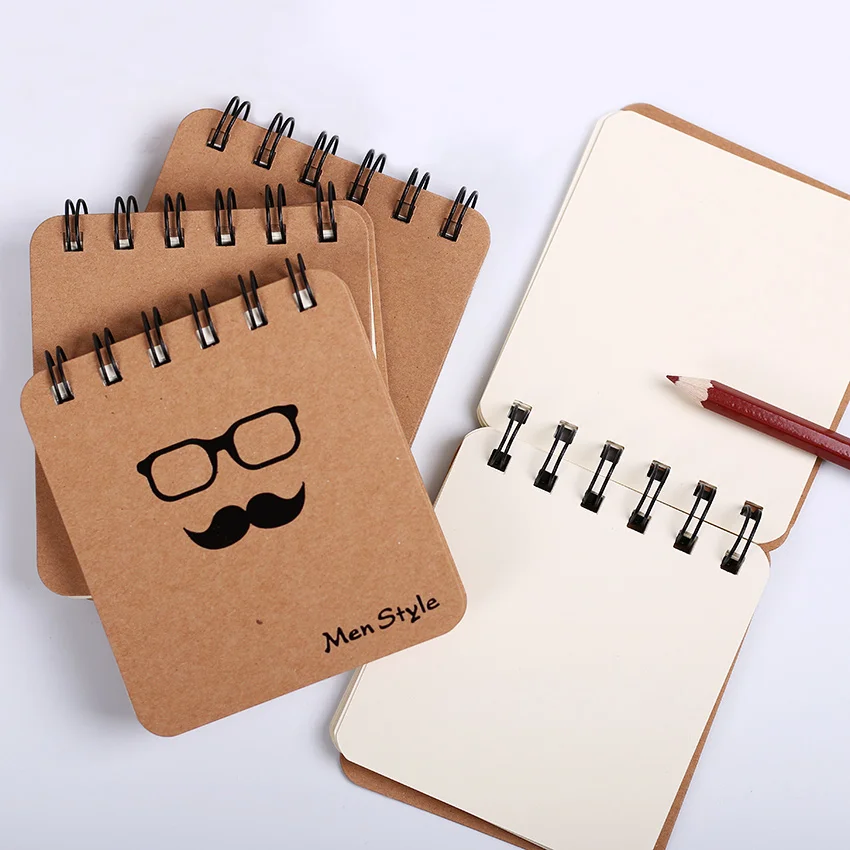 

1PC Moustache Coil Notebook Office Stationery Diary Planner Notepad for School Student Creative Gift