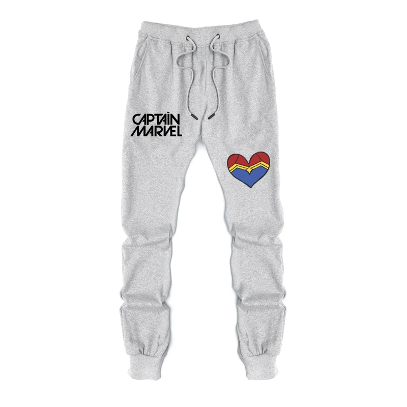 

Men and Women Trousers Captain Marvel Heart Men's Casual Sports Pants Sweatpants 100% Cotton Women Sweat Pants Plus Size S - 4XL