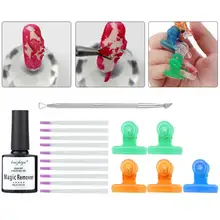 Набор инструментов для наращивания ногтей жидкость для снятия лака гель из нержавеющей стали кнопка из стекловолокна и заколки для ногтей