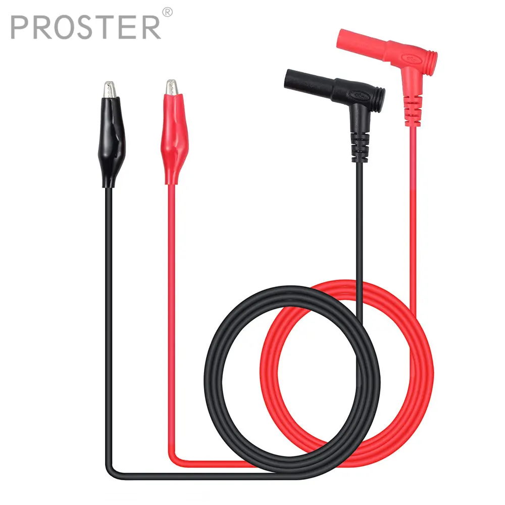 

Proster 2 PCS Multimeter Banana Plug to Alligator Clip Test Lead Crocodile Clip Lab Test Cable with Banana Plug Heavy Duty