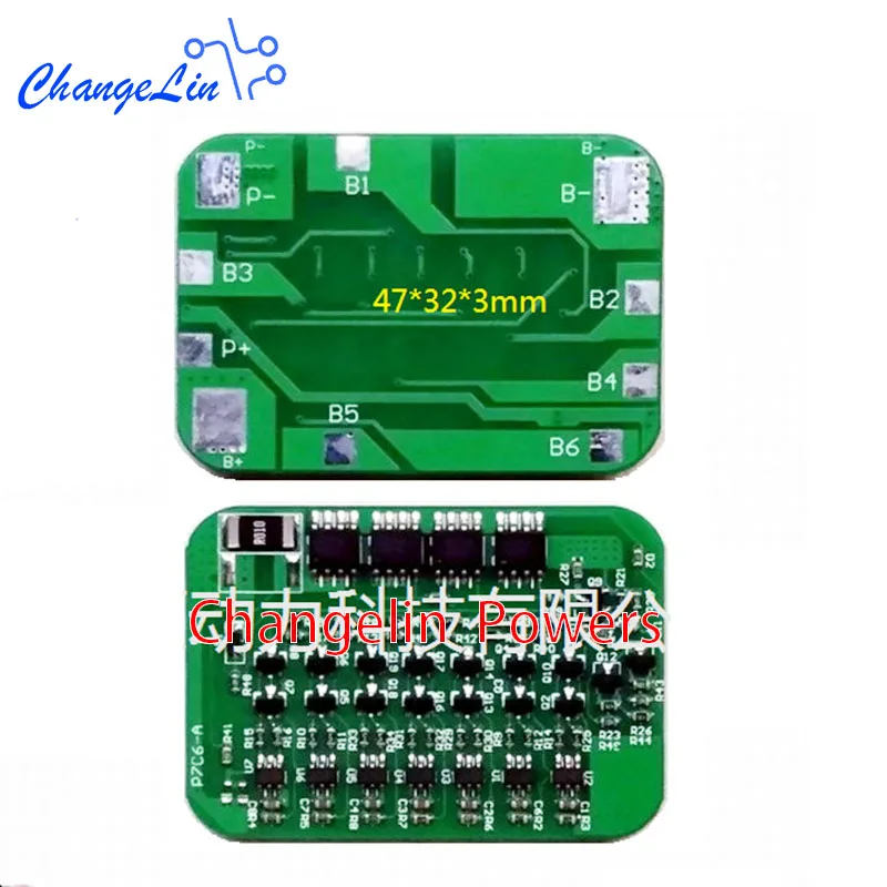 6S 25,2 V 7S 29,4 V литиевая батарея BMS Защитная плата 24V литий-ионная Lipo упаковка PCB 6A 18650 PCM модуль защиты сотового заряда EBike