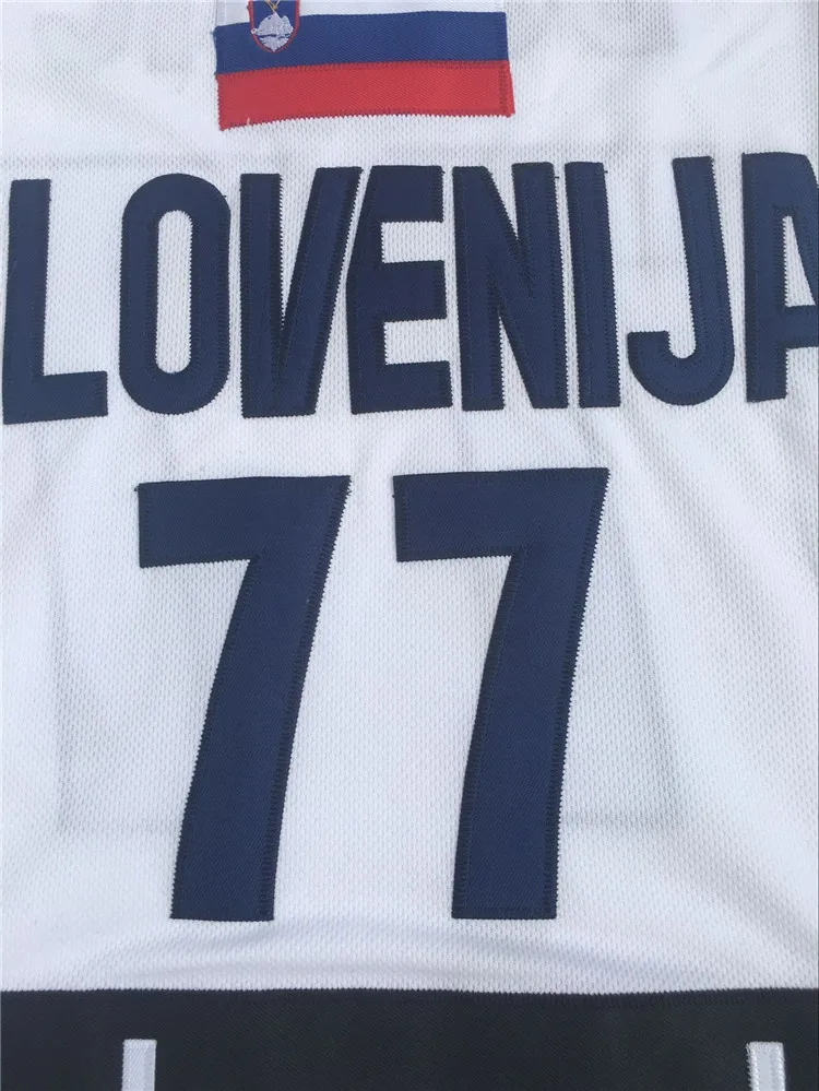 رجل #77 لوكا Doncic جيرسي رخيصة كرة السلة الأمريكية جيرسي slovenija فريق ريترو مخيط قمصان سلة قمصان رياضية