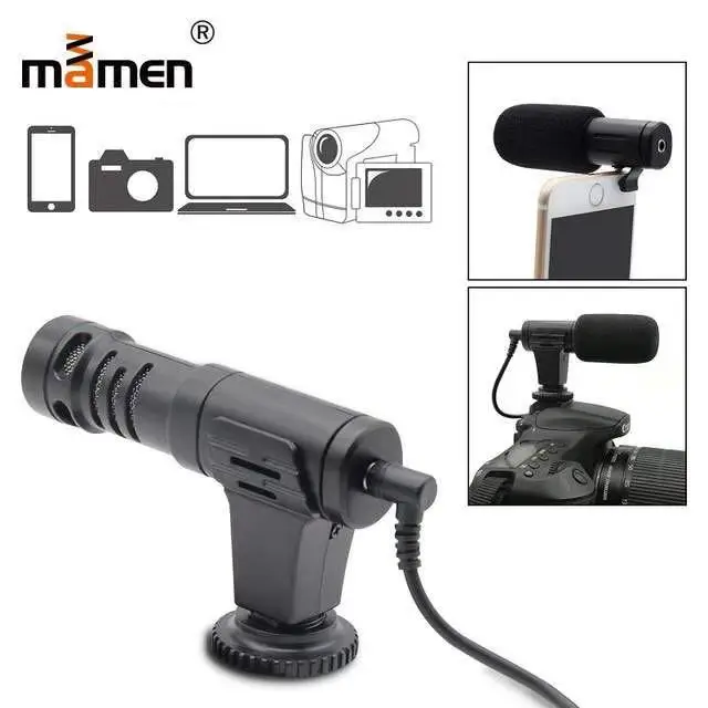 

MIC-06 Stereo 3.5MM Audio Cable Super-cardioid Microphone Camcorder Recording Microphone Tripod+Clip For Sony/Nikon DSLR Cameras