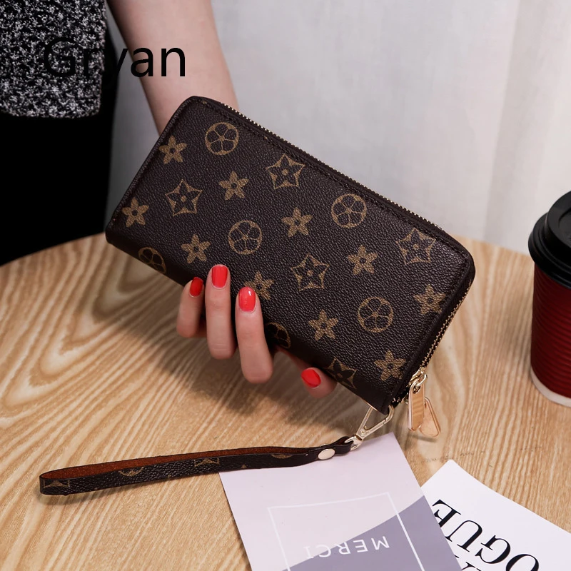 

Women long zipper Wallet Female large capacity Holder Purse Zipper Card Change Bags long Money clip Portable rope 226