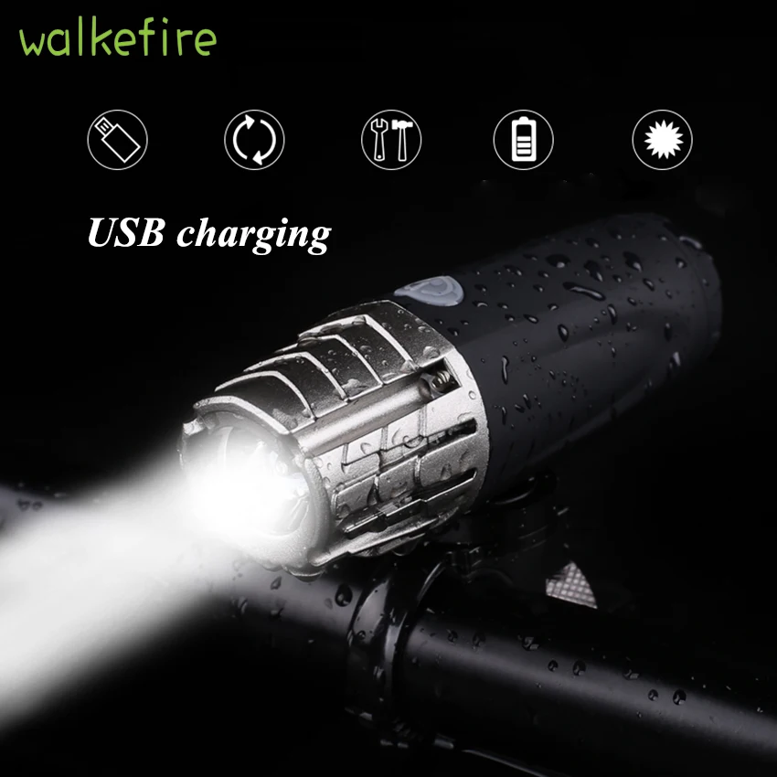 Best Walkefire Mountain Bike light Usb Rechargeable Bicycle LED Front Light 3 Modes Cycling Bike Safety Headlight Flashlight Lamp 0 Best Walkefire Mountain Bike light Usb Rechargeable Bicycle LED Front Light 3 Modes Cycling Bike Safety Headlight Flashlight Lamp 0