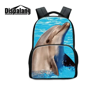 

Dispalang 17 Inch Animal Printing Felt Backpack Dolphin Zoo School Bags For Teenagers Mens Womens Travel Bags Bolsas Mochilas