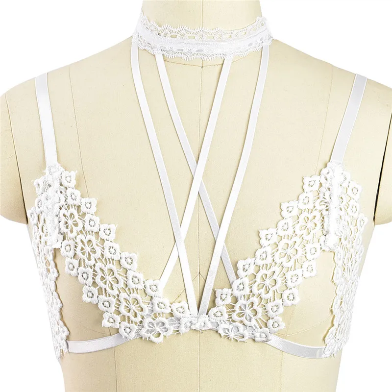 Sexy Bras - Lace, Push Up, Open Cup & Underwire Bras – LingerieDiva white underwired cage detail lace body in women