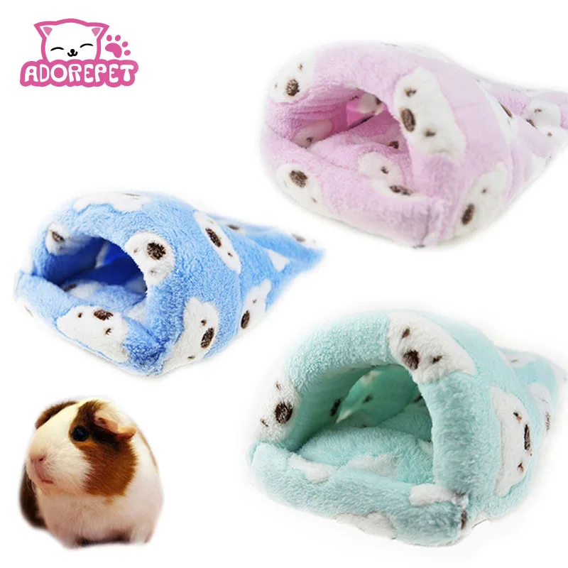 

Rabbit Guinea Pig Hamster Bed House Winter Warm Fleece Squirrel Hedgehog Chinchilla Rats Bed House Cage Nest Hamster Accessories