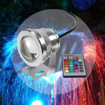 

IP68 COB LED Underwater Spotlight Lamp 12Colors 1000LM 10W DC12V RGB Fountain Light Timing Function Pool Pond Lighting Aquarium