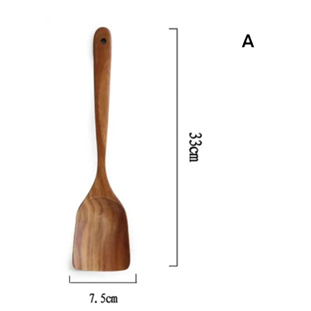 Визуальная сенсорная посуда из натурального дерева, ложка, половник, длинная рисовая шумовка для супа, кухонные ложки, совок ручной работы, кухонная посуда