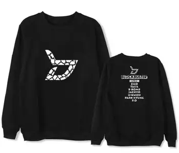 

Spring autumn block b concert blockbuster all member name printing thin sweatshirt for kpop fans supportive pullover hoodies