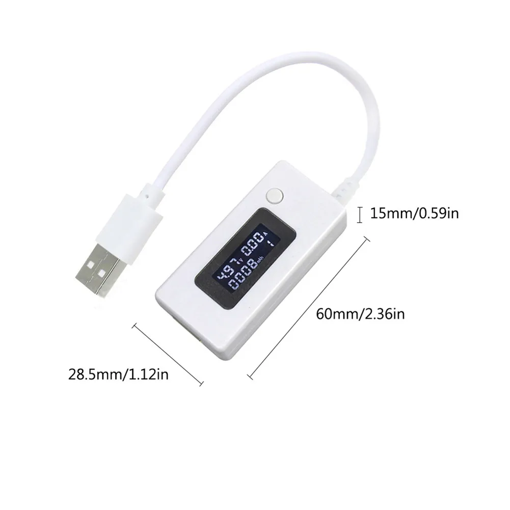 3 В до 15 в ЖК-дисплей USB ток вольтметр монитор тестер обнаружения мобильного телефона зарядки мобильный мощность емкость 0-19999 мАч инструменты